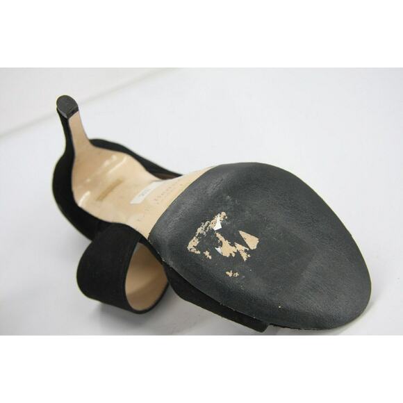 LK Bennett Black Suede Agnes Ankle Strap Sandals size 37 High Heels - Picture 2 of 10